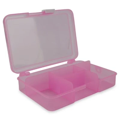 HobbyArts Plastboks med låg Pink 14,5 x 10 cm, 5 rum